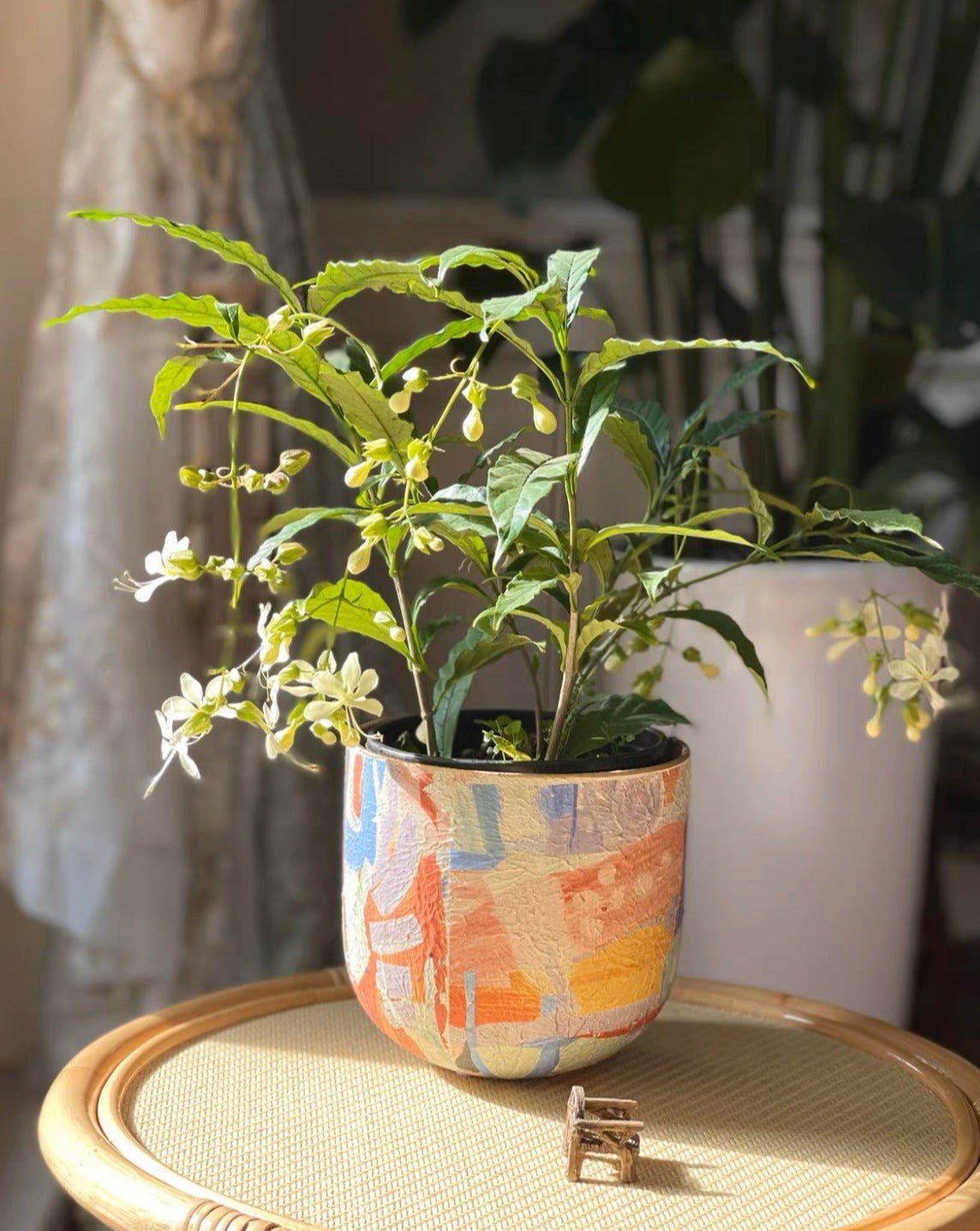 Handmade Contemporary Artisan Pottery Planter, Outdoor, Indoor, Front